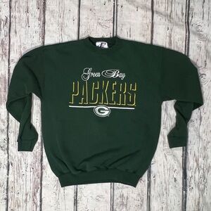 Vintage Green Bay Packers 1990s Green Crewneck Pullover Jumper Womens Sweatshirt